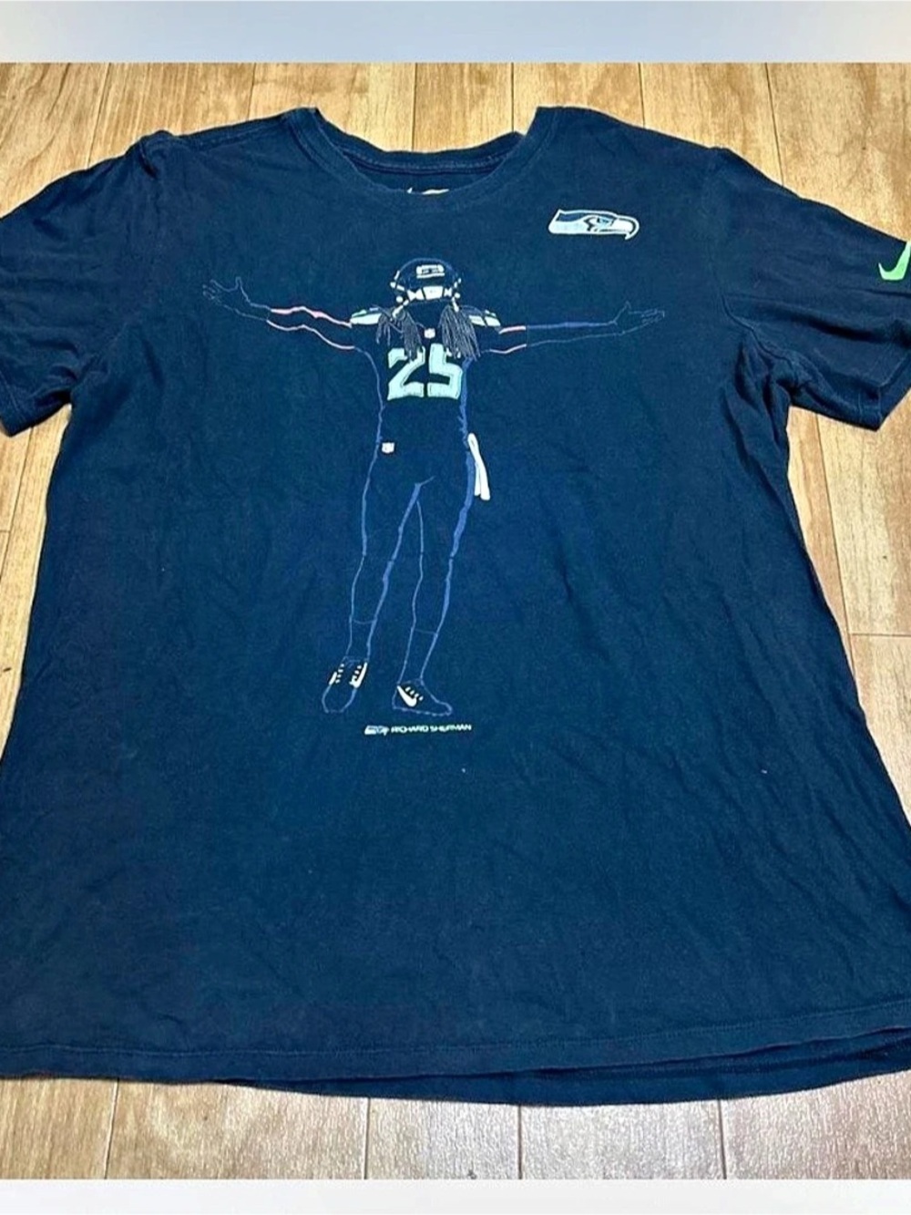 Nike Seattle Seahawks Richard Sherman #25 Player Graphic T-Shirt Graphic Tee
